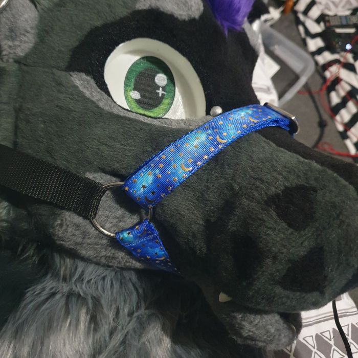 Patterned Muzzle - Fursuit Sized - Blue & Gold Space